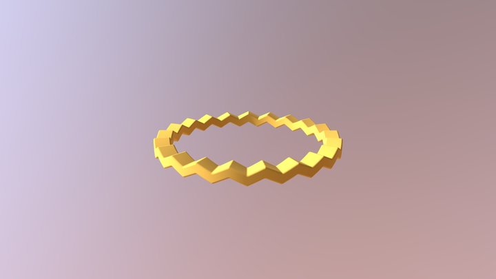Zig Zag Ring 3D Model