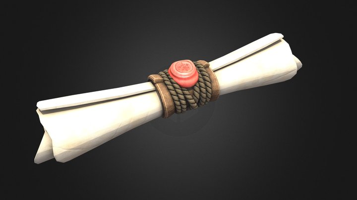 Scroll (game ready asset)