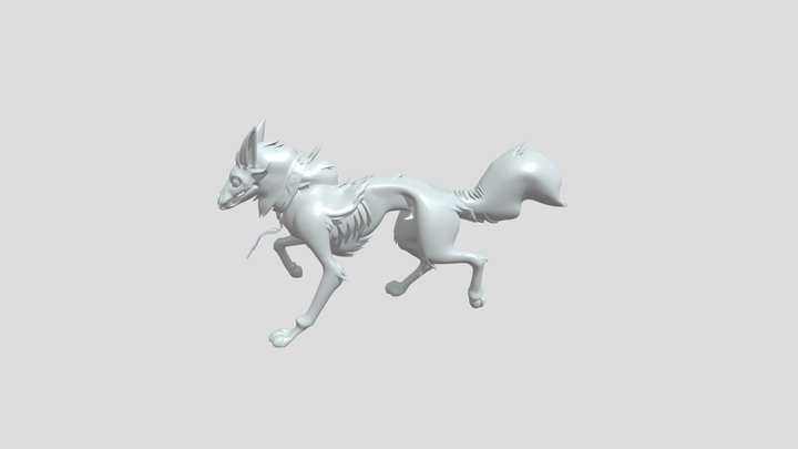 Anthropomorphic wolf skeleton 3D Model