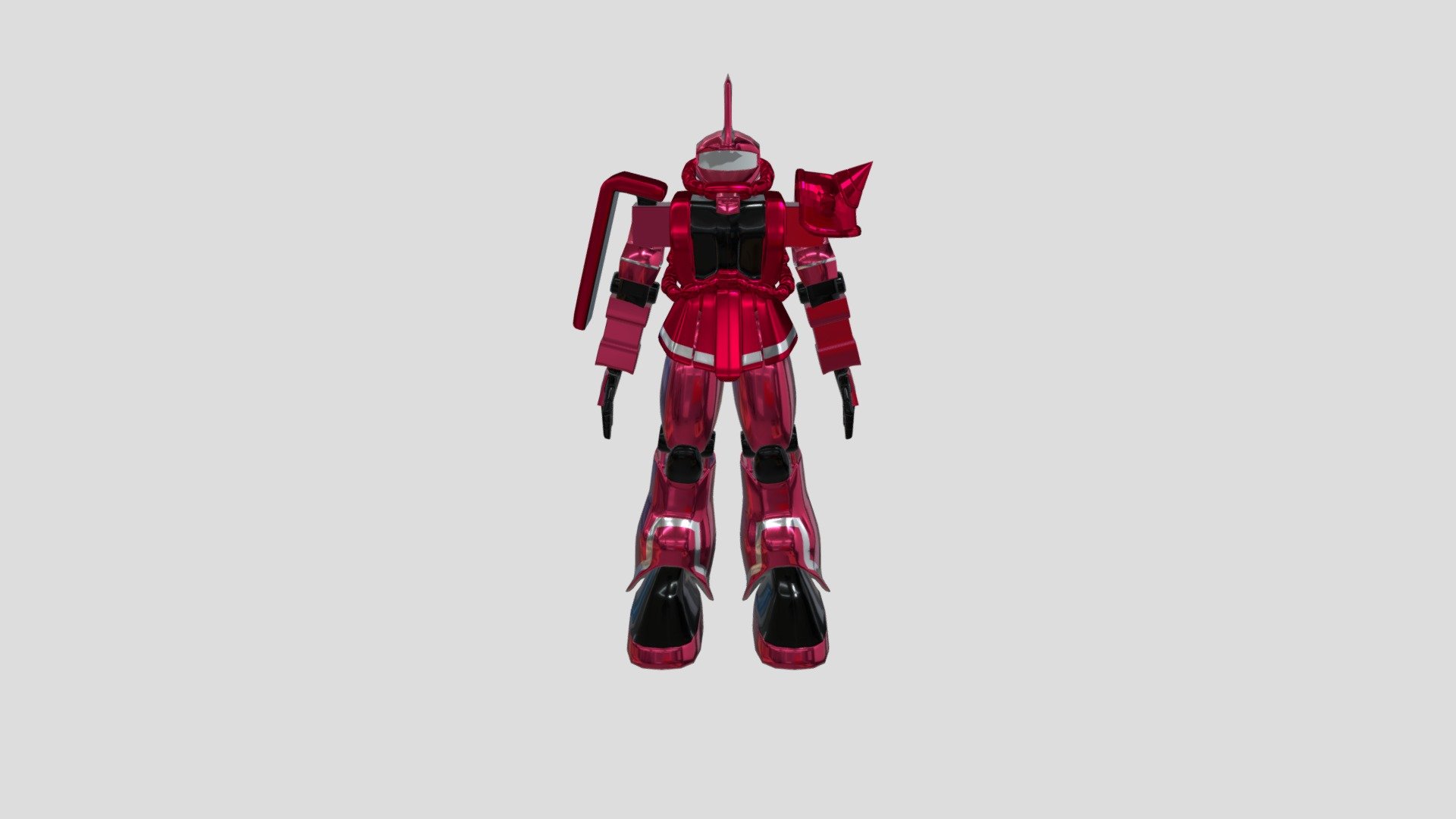 Zaku The Red Commet(rigged)
