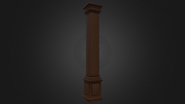 Simple Mansion Pillar – Free 3D Model STL
