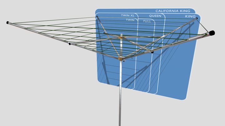 Breezecatcher clothesline TS4-36M scale 3D Model