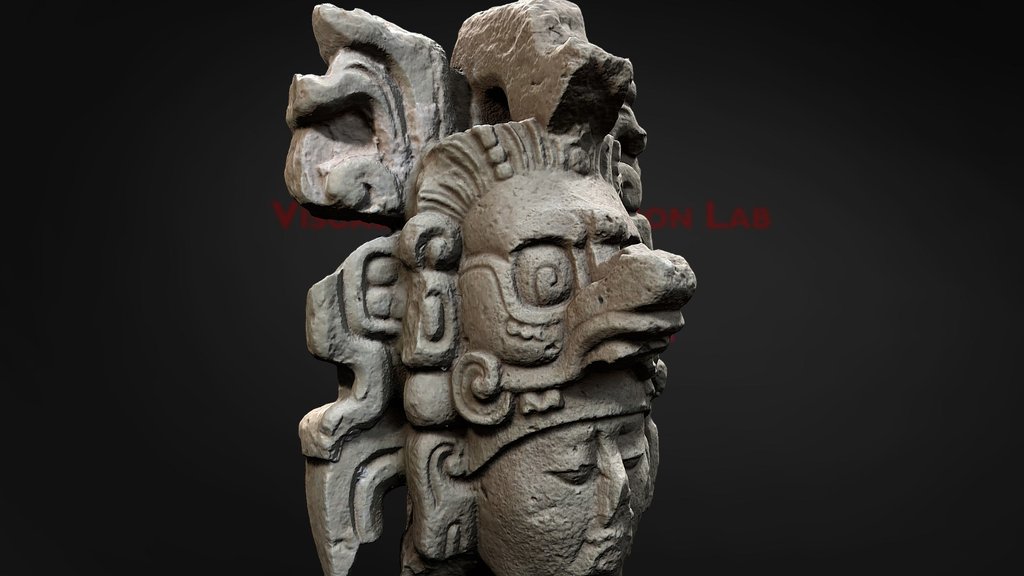 Sculptured head, Copan (printable)