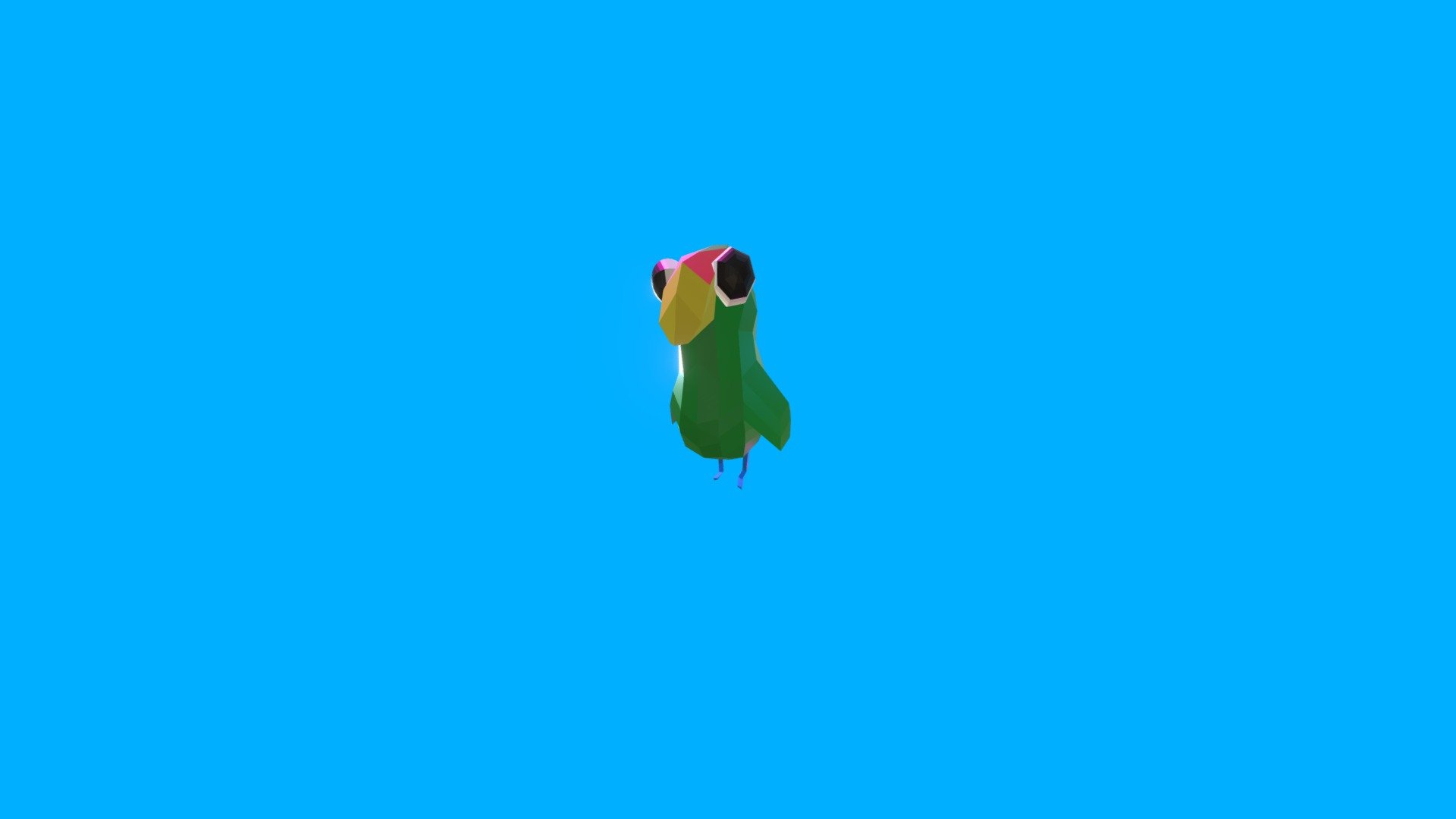 Puerto Rican low poly parrot