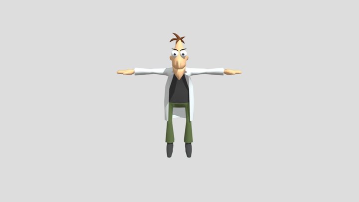 Dr. Doofenshmirtz (rigged, low poly) 3D Model