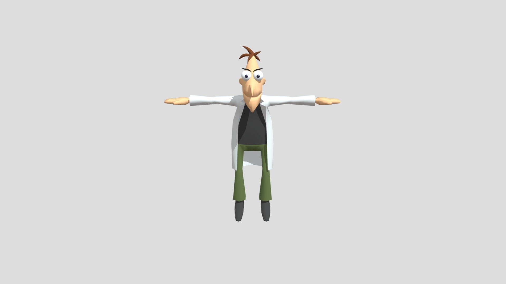 Dr. Doofenshmirtz (rigged, low poly)