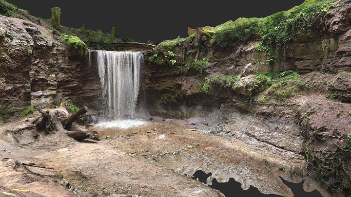 Lower Waterfall, Hörschbachschlucht (GER) 3D Model