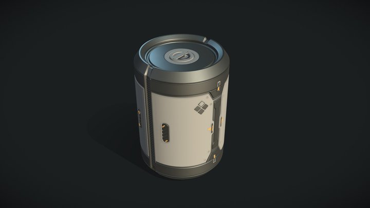 04_DOOM_barrel (detail) 3D Model