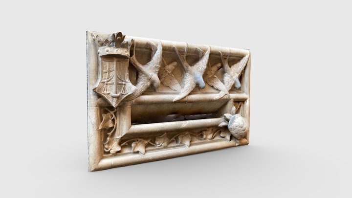 Gothic mail slot wall ornament 3D Model