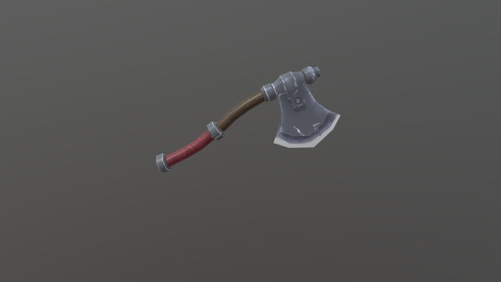 One-Handed Axe Lowpoly 3D Model