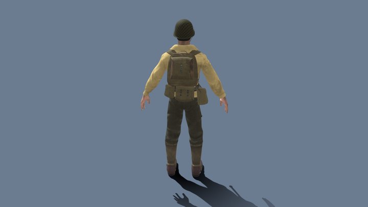 WW2 Soldier 3D Model