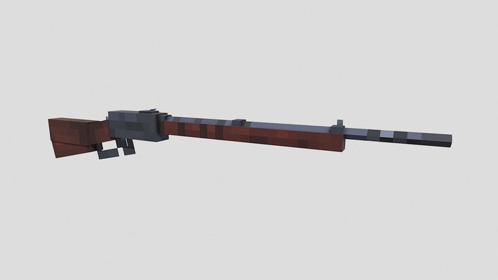 Minecraft Lever Action Rifle 3D Model
