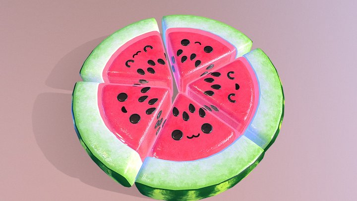 Jiggly Watermelon Jello 3D Model
