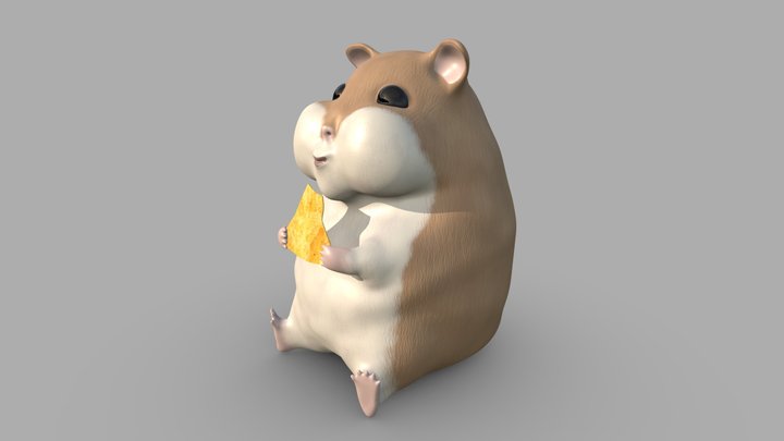 Berry the fat hamster 3D Model