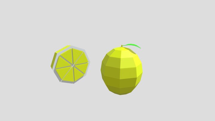 Low Poly Cartoon Lemon Free 3D Model – Modèle 3D gratuit STL