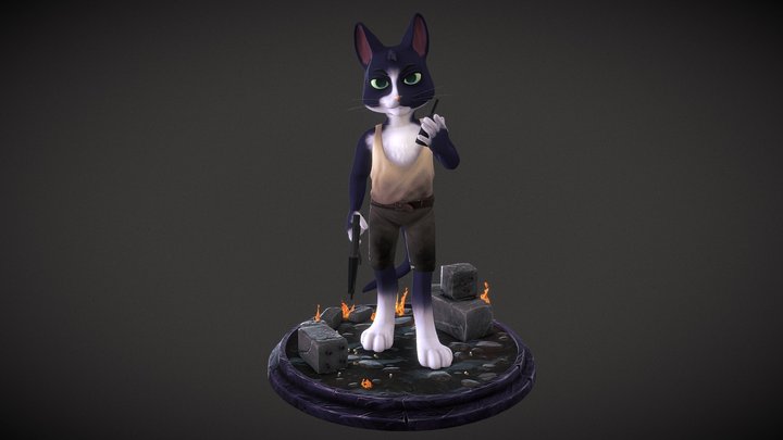 DieHard Cat version 3D Model