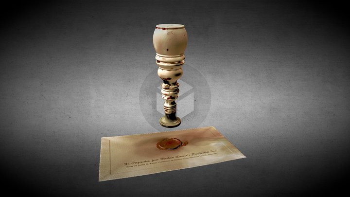 AC-LR739A Wax Seal Imprint 3D Model