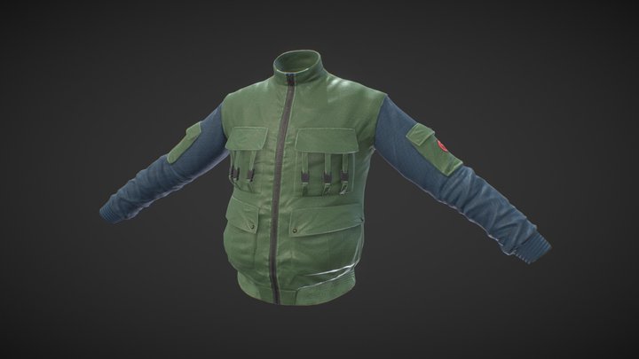 Elite Ninja Denim Jacket 3D Model