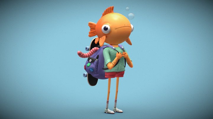 Fish Kid 3D Model