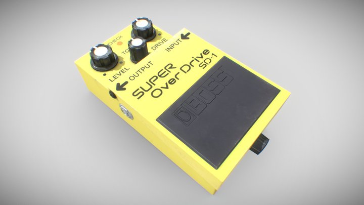 Super Overdrive SD-1 Pedal 3D Model