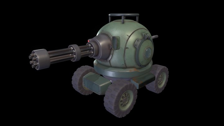 Cartoon Tank 3D Model