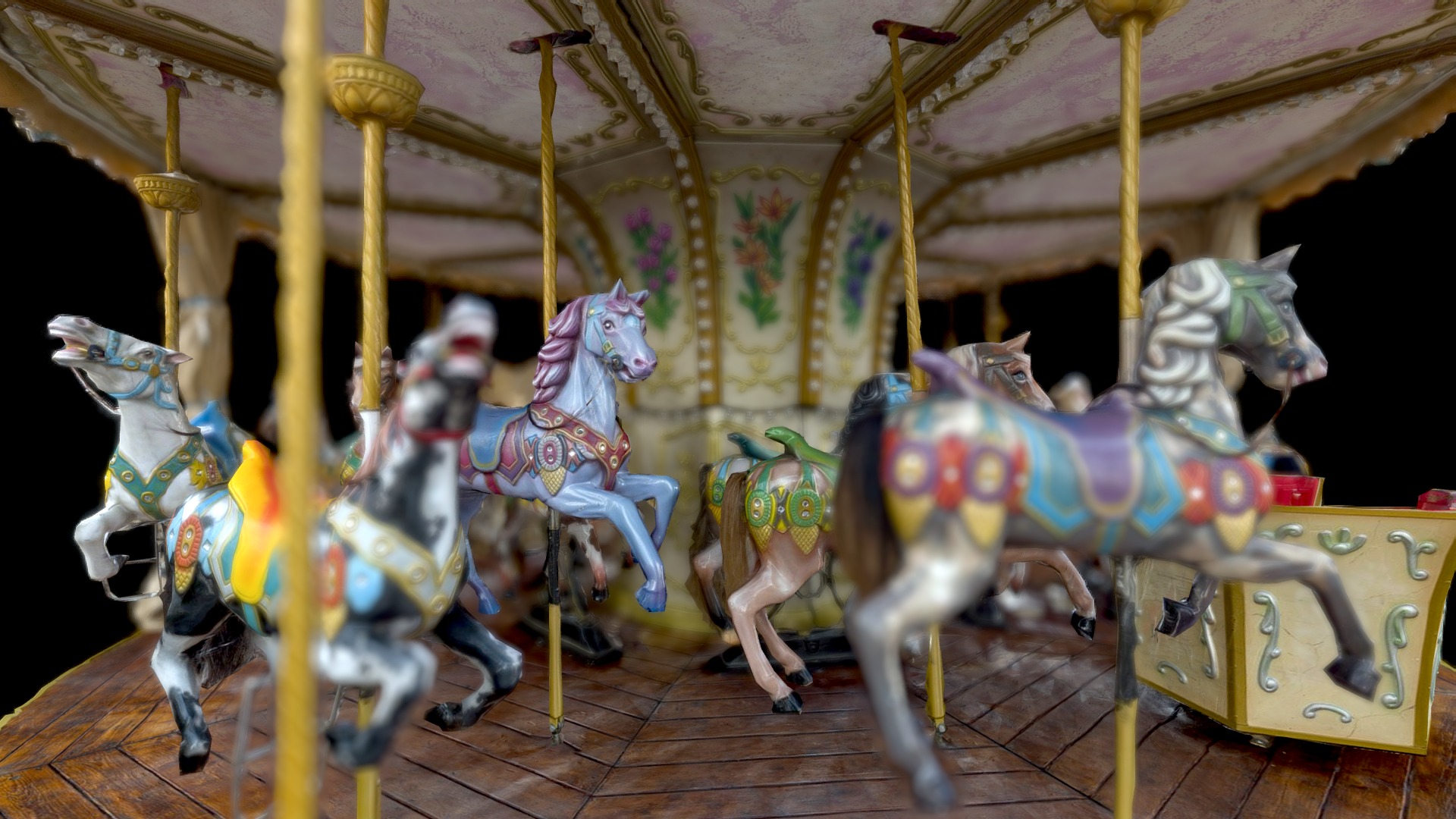3D model Carousel - This is a 3D model of the Carousel. The 3D model is about a group of carousels.