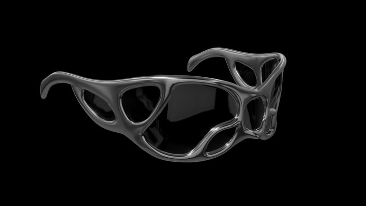 Chrome sunglasses / sci-fi futuristic bug 3D Model
