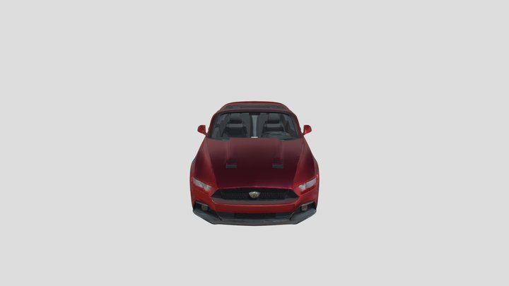 Red convertible sports car 3D Model
