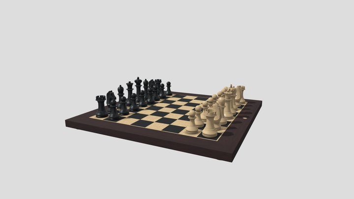 Chess Set 3D Model