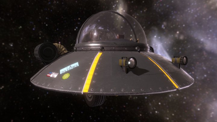 Rick & Morty SpaceShip 3D Model