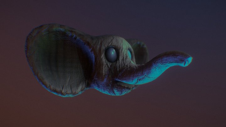 Elephant. Not Cursed. Don't worry about it. 3D Model