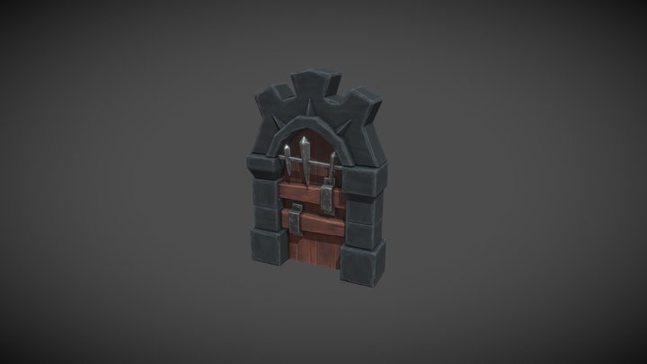 Dungeon door 3D Model