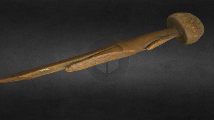 NMI 1958: 94 Bronze Age wooden training sword 3D Model