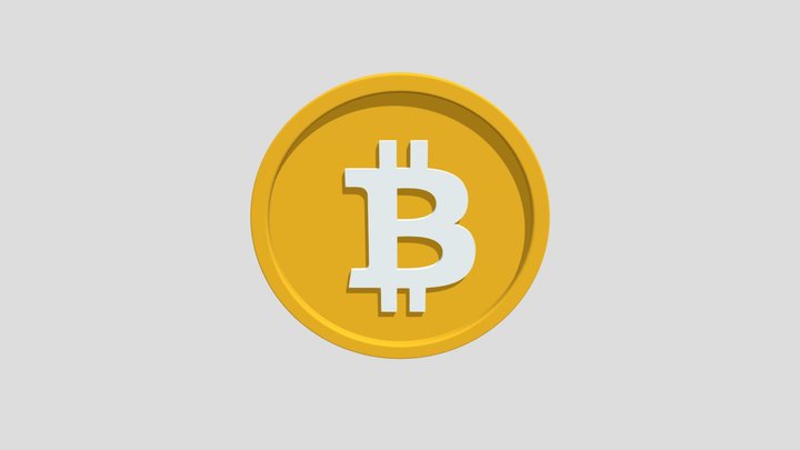 BitCoin Crypto Coin Model 3D Model