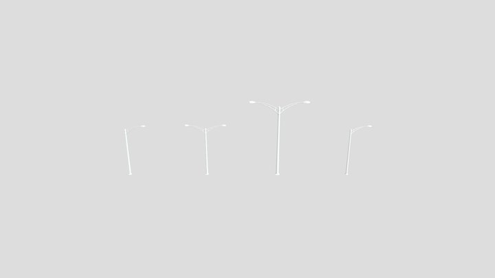 Street Light Poles 3D Model