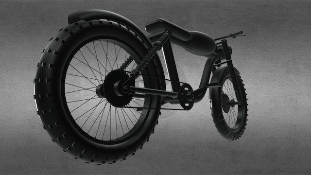 Retro Cafe Racer Style Bicycle 3D Model