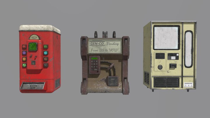 Project IO - Vintage Vending Machines 3D Model