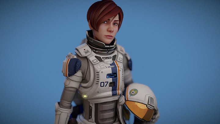 Survey Team EVA Suit 3D Model