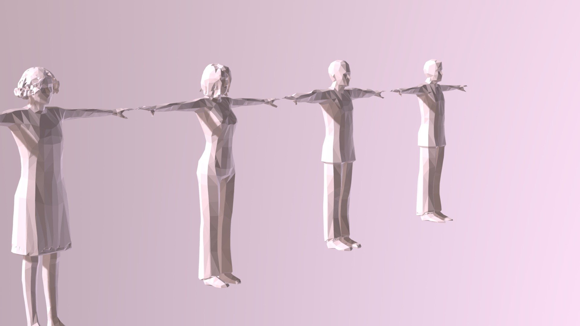 t pose rigged model of horo anime girl 3d model download