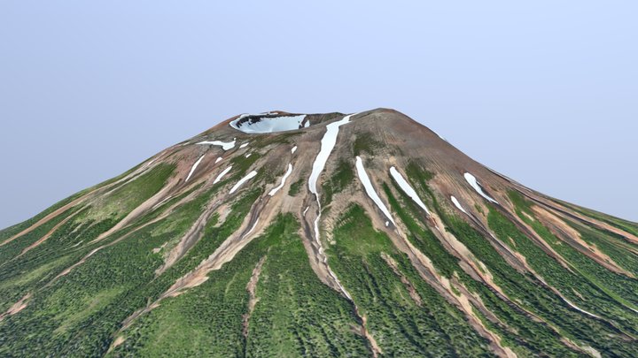 L'ux - Mt Edgecumbe Lowpoly 3D Model