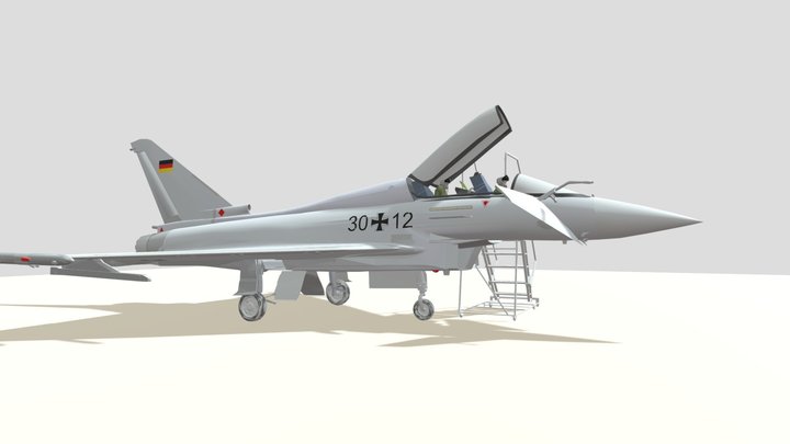 Eurofighter_Typhoon_animation_pilot 3D Model