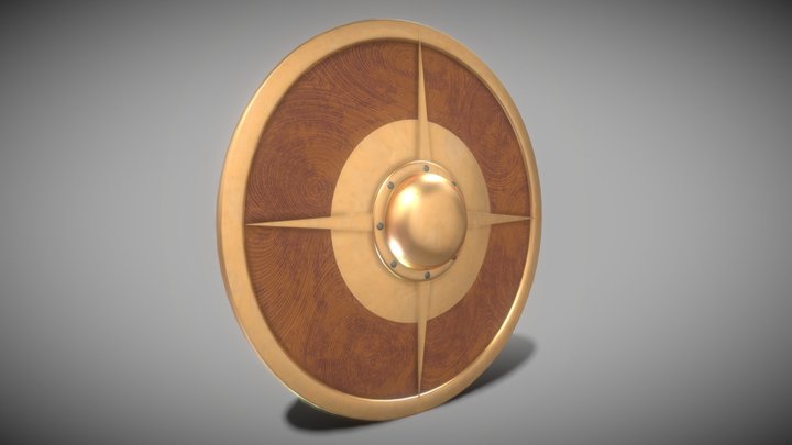 Old Viking Fantasy Sheild 3D Model
