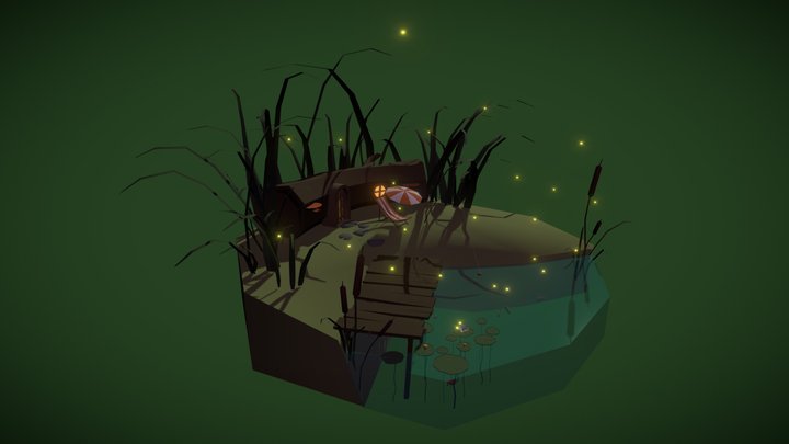 Diorama bayou 3D Model