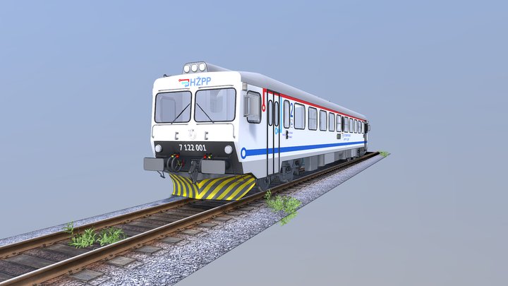 HŽPP 7122 Šveđanin Y1 (Railcar) 3D Model