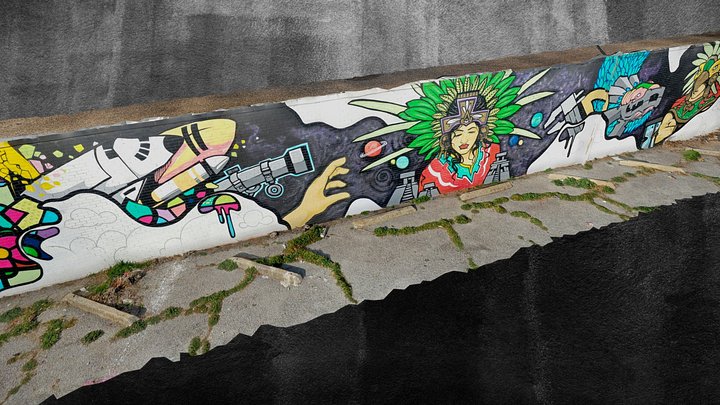 "My Brush" mural by Sergio "Tank" Ramirez 3D Model