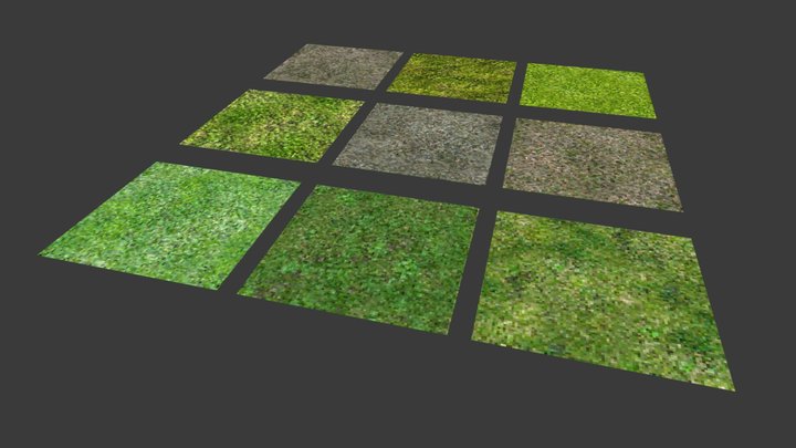 PSX Grass Textures 3D Model