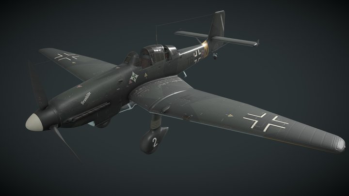 Ju 87 D3 "Brunhilde" T6+BM 4./StG.2 Russia 1942 3D Model