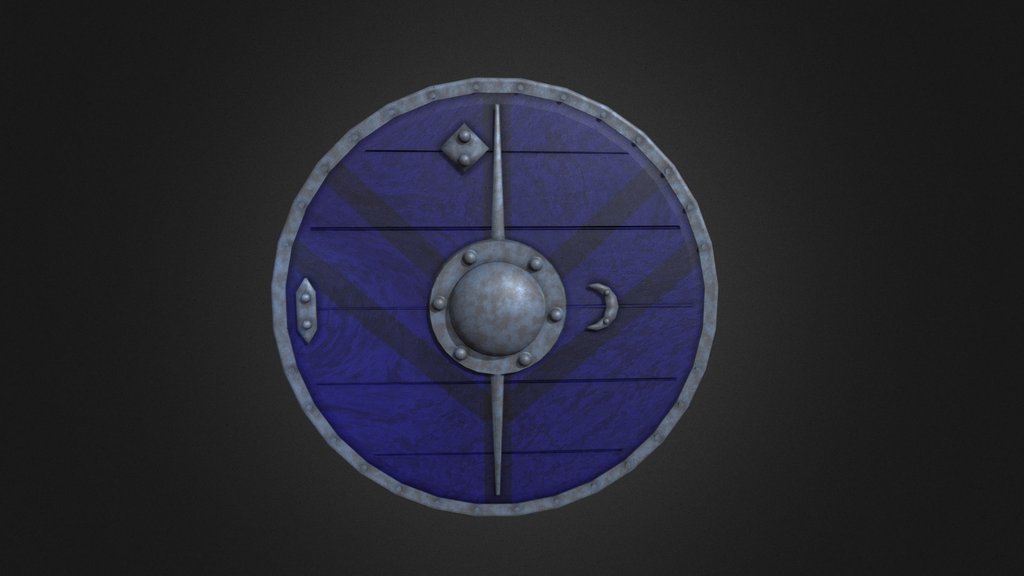 3D model of Lagertha's shield in Vikings' series