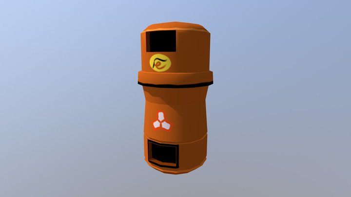Double Trashcan Tokyo 3D Model