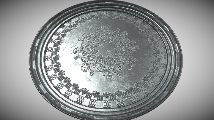 Iranian fruit metal tray – Gratis 3D-model STL